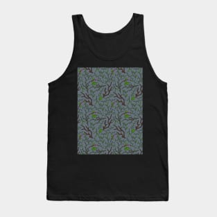 Grey deep dark forest. Saturated dark pattern. Tank Top